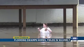 Devastating flooding hits Waverly, forcing tractor rescues and threatening crops