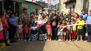 Families in the Jorge Dimitrov neighborhood celebrate new streets that transform their mobility