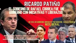 Ricardo Patiño defiende el gobierno de Rafael C : critica el neoliberalismo de Moreno, Lasso y Noboa