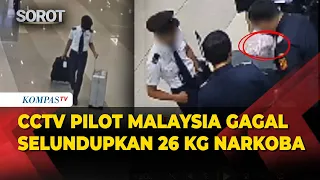 Terekam! CCTV Detik-Detik Pilot Malaysia Airlines Gagal Selundupkan 26 Kg Narkoba di Bandara Soetta