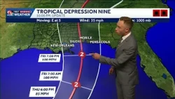 Tropical Depression Nine likely to intensify. Impacts likely along the Gulf Coast late week.