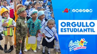 🥁🇳🇮 This was the "We Are All Nicaragua" school parade in Bilwi