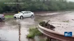 Из-за наводнения перекрыта автомагистраль Молокаи.