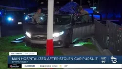 Driver of stolen car leads pursuit in Spring Valley