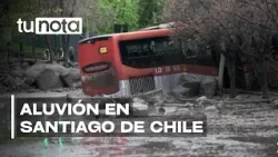What caused the mudslide in Santiago, Chile?
