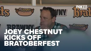 Watch Joey Chestnut kick off Bratoberfest Weekend
