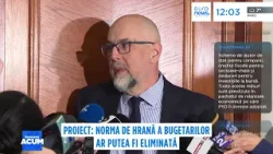 Proiect: Norma de hrană a bugetarilor ar putea fi eliminată