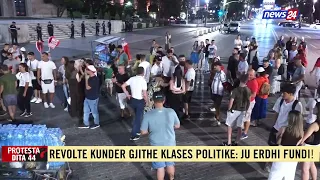 Protestuesit rikthehen me revoltë te Kryeministria, përfundojnë protestën e 44-të radhazi