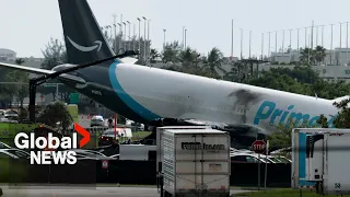 Amazon cargo plane crash kills at least 5 in Miami, investigation underway