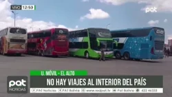 Paro nacional deja sin salidas a la Terminal de El Alto
