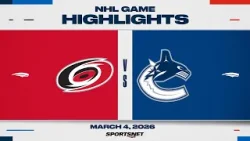 NHL Highlights | Hurricanes vs. Canucks - March 4, 2026