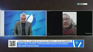 CONTINÚA EL ACAMPE DE ESTATALES FRENTE A CASA DE GOBIERNO