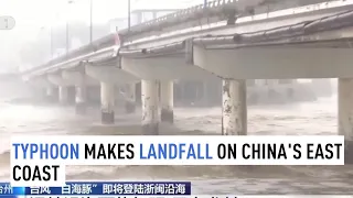 Typhoon makes landfall on China's East Coast