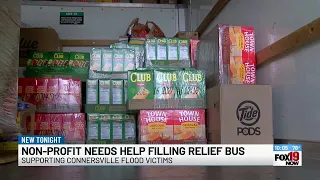 Nonprofit turns to community to fill relief bus for Connersville flood victims