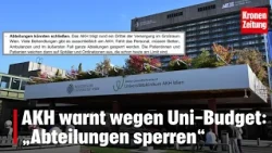 AKH warns over university budget: "Closing departments" | krone.tv NEWS