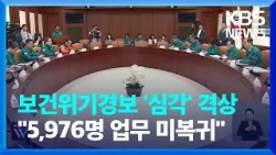 보건위기경보 ‘심각’ 격상…“5,976명 업무 미복귀” / KBS  2024.02.23.