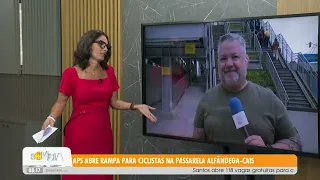 APS opens ramp for cyclists at the Alfândega-Cais footbridge