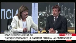 ? PATRICIA BULLRICH: "HAY QUE CORTARLES LA CARRERA CRIMINAL A LOS MENORES"
