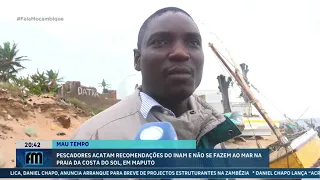 Fishermen heed INAM recommendations and stay ashore at Costa do Sol Beach in Maputo