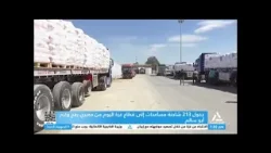 دخول ٢١٣ شاحنة مساعدات الى قطاع غزة اليوم من معبري رفح وكرم أبو سالم