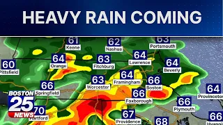 Sunday Weather Alert: Heavy rain may cause localized flooding in southern New England