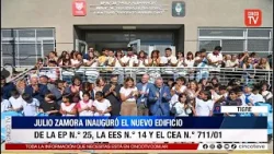 CINCO TV - ZAMORA INAUGURÓ EL NUEVO EDIFICIO DE LA EP N.° 25, LA EES N.° 14 Y EL CEA N.° 711/01