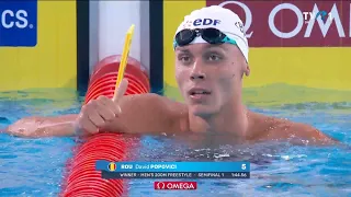 David Popovici s-a calificat în finala probei de 200 m liber de la CE de Nataţie 2026 (@TVR1)