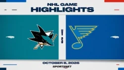 NHL Highlights | Sharks vs. Blues - October 8, 2026