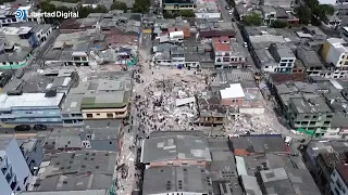 La destrucción causada por el terremoto en Colombia, desde el aire
