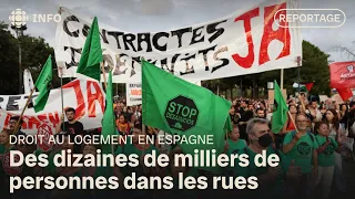 Massive protests for the right to housing in Spain