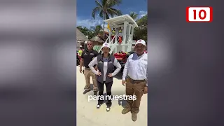 Estefanía Mercado strengthens security at Playa Fundadores with new equipment for lifeguards