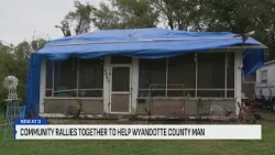 Community members come together to help repair man's home after August storm caused significant dama