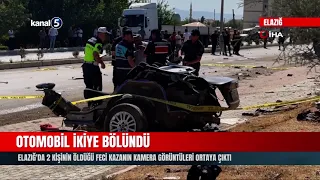 Car Split in Two! Security Footage Released of Fatal Elazığ Crash That Killed 2