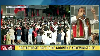 “Do qëndrojmë për Shqiptarinë”/ Thirrja e fortë në protestë: Do jemi këtu deri në shporrjen Ramës