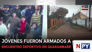 Young people arrived armed at a sports match in Guarambaré