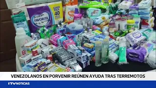 Venezolanos en Porvenir habilitan centro de acopio para ayudar a damnificados por terremotos