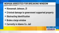 Woman breaks Adams County Jail window