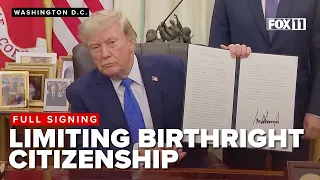 Trump signs executive order that limits birthright citizenship, ends birth tourism