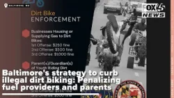 Baltimore's strategy to curb illegal dirt biking: Penalizing fuel providers and parents