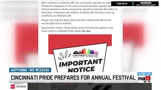 Cincinnati Pride parade, festival set for Saturday despite storm threat