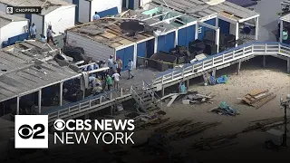 Clean-up gets underway at Long Island beach club after tornado