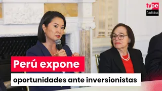 President Fujimori presents project portfolio to international business leaders and investors