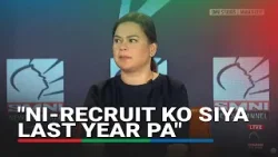 Sara Duterte may 'ni-recruit' nang running mate