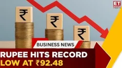 Курс рупии достиг рекордно низкого уровня в 92,48 рупии по отношению к доллару | Что стоит за пад...