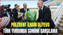 Prezident İlham Əliyev Türkmənistana işgüzar səfər etdi – Ölkə başçısı hava limanında qarşılandı