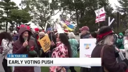 No Kings rally focuses on early voting