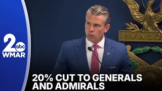 Hegseth to announce a 20% cut to generals and admirals