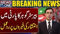 Barrister Gohar Responds to Reports of Internal Rifts in His Party | Breaking News | News One