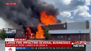Crews responded to large fire in Du Quoin, Ill. affecting several businesses