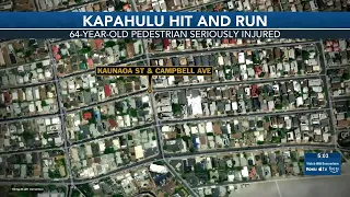 64-year-old man seriously injured in Kapahulu hit-and-run